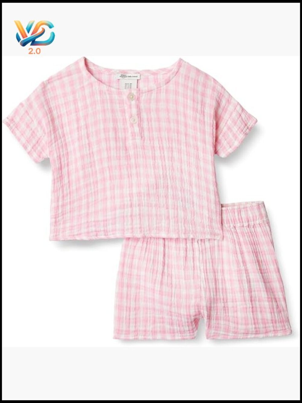 Cotton Gauze Short Sleeve Button Down Top & Shorts Set for Toddlers & Babies